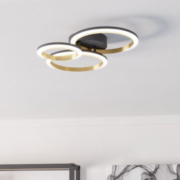 Eglo - Himmennettävä LED-kattovalaisin LED/20W/230V 4000K musta/kulta