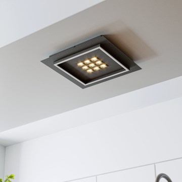 Eglo - Himmennettävä LED-kattovalaisin LED/21,4W/230V 2700-6500K musta + kauko-ohjaus