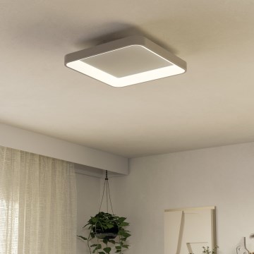Eglo - Himmennettävä LED-kattovalaisin LORETELLO LED/12W/230V valkoinen + kauko-ohjaus