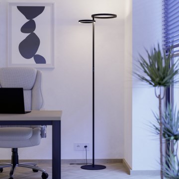 Eglo - himmennettävä LED-lattiavalaisin LED/16W/230V + LED/12W musta