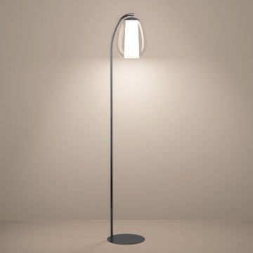 Eglo - himmennettävä LED-lattiavalaisin LED/7W/230V + LED/1,6W 2200-6500K musta kromi