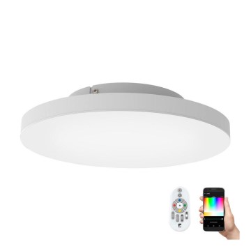 Eglo - Himmennettävä LED-RGB-kattovalaisin TURCONA-C LED/20W/230V + Kauko-ohjaus