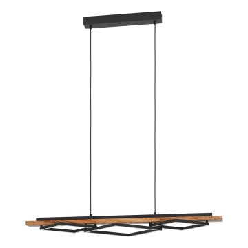 Eglo - himmennettävä LED-riippuvalaisin kaapelilla 2xLED/13W/230V + LED/16W musta/ruskea