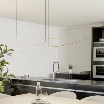 Eglo - himmennettävä LED-riippuvalaisin kaapelilla LED/22W/230V 2700/4000/6500K kultainen