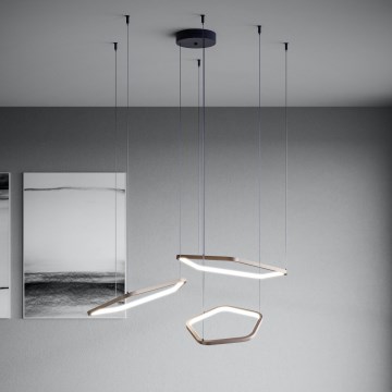 Eglo - himmennettävä LED-riippuvalaisin vaijerilla LED/50W/230V 2200-6500K messinki + kaukosäädin