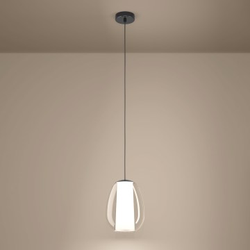 Eglo - himmennettävä LED-riippuvalaisin vaijerilla LED/7W/230V + LED/1,6W 2200-6500K musta kromi