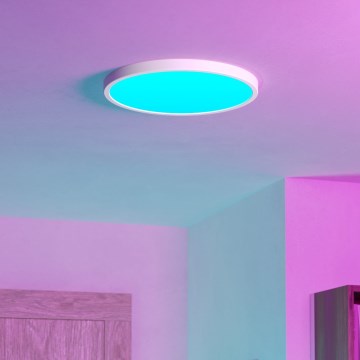 Eglo - himmennettävä RGBW-LED-kylpyhuoneen kattovalaisin LED/17,5W/230V 2700-6500K halkaisija 38,9 cm IP44 valkoinen