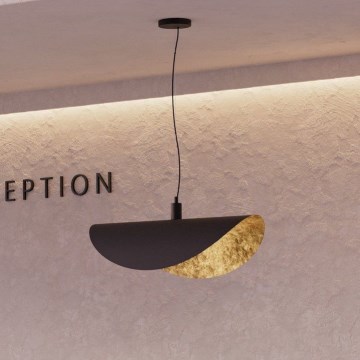 Eglo - Kattokruunu johdossa 1xE27/40W/230V 80 cm musta/kulta