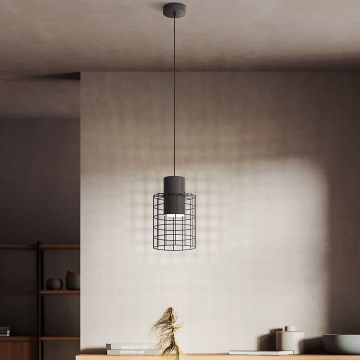 Eglo - Kattokruunu johdossa 1xE27/40W/230V d. 20 cm musta