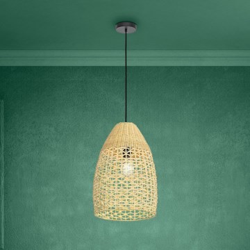 Eglo - Kattokruunu johdossa 1xE27/40W/230V halkaisija 35 cm bambu