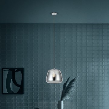 Eglo - Kattokruunu johdossa 1xE27/40W/230V halkaisija 35 cm savuinen