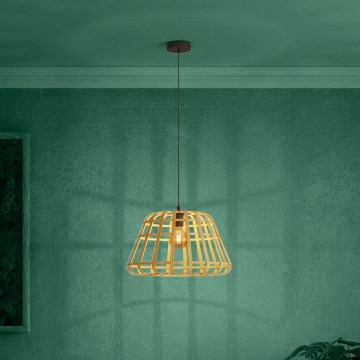 Eglo - Kattokruunu johdossa 1xE27/40W/230V halkaisija 50 cm bambu