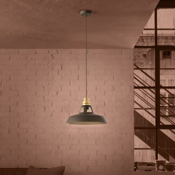 Eglo - Kattokruunu johdossa 1xE27/40W/230V musta/kulta