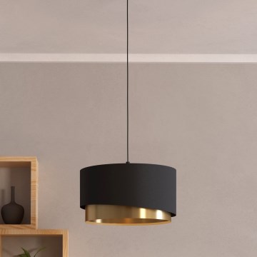 Eglo - Kattokruunu johdossa 1xE27/40W/230V musta/kulta