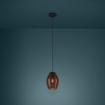 Eglo - Kattokruunu johdossa 1xE27/40W/230V ruskea