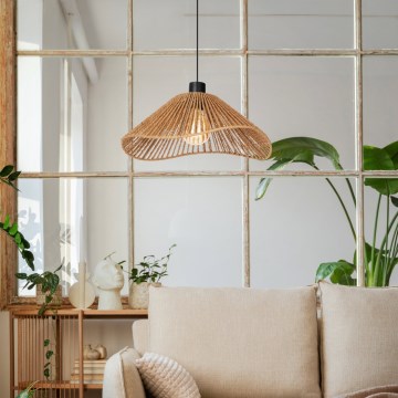 Eglo - Kattokruunu johdossa 1xE27/60W/230V ruskea