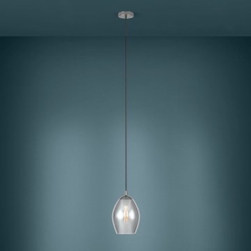 Eglo - Kattokruunu johdossa 1xE27/60W/230V savuinen