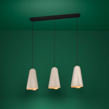 Eglo - Kattokruunu johdossa 3xE27/40W/230V beige