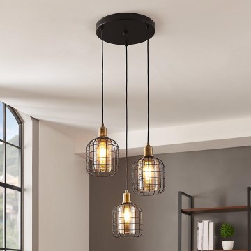 Eglo - Kattokruunu johdossa 3xE27/40W/230V