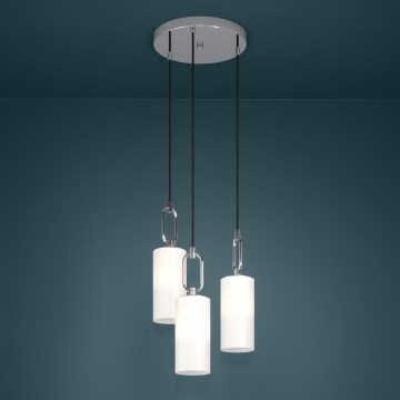 Eglo - Kattokruunu johdossa 3xE27/40W/230V kiiltävä kromi