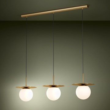 Eglo - Kattokruunu johdossa 3xE27/40W/230V kulta