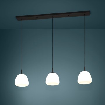 Eglo - Kattokruunu johdossa 3xE27/40W/230V musta