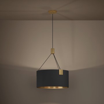 Eglo - Kattokruunu johdossa 3xE27/40W/230V musta/kulta