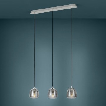 Eglo - Kattokruunu johdossa 3xE27/40W/230V savuinen