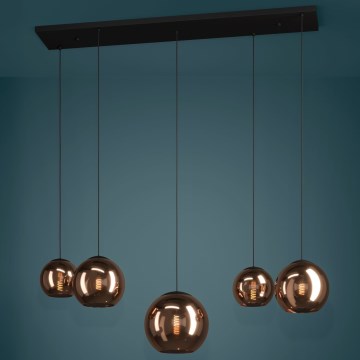 Eglo - Kattokruunu johdossa 5xE27/40W/230V kupari