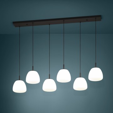 Eglo - Kattokruunu johdossa 6xE27/40W/230V musta