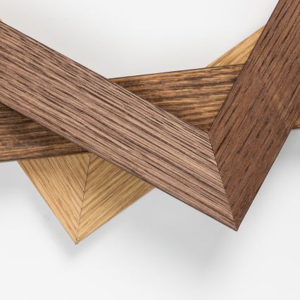 Eglo - Kiinteä LED-paneeli SALOBRENA-RW WOOD LED/34W/230V 2700/4000K 64x64 cm tummanruskea