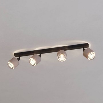 Eglo - Kohdevalo 4xE14/40W/230V musta/beige