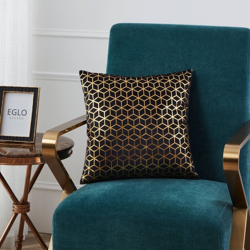 Eglo - Koristetyyny 45x45 cm musta/kulta