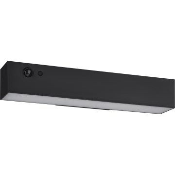 Eglo - LED-aurinkokäyttöinen seinävalaisin liiketunnistimella LED/6,8W/3,7V 2000 mAh IP54 musta