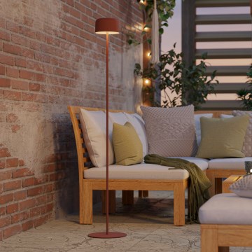 Eglo - LED-aurinkokennolla ladattava kosketusohjattu lattiavalaisin LED/2,8W/3,7V 1800 mAh IP44 oranssi