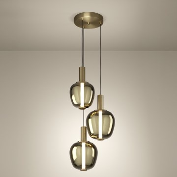 Eglo - LED-himmennettävä kattokruunu LED/5W/230V + 2xLED/6,5W + 3xLED/1,6W kultainen