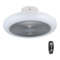 Eglo - LED Himmennettävä kattotuuletin LED/25,5W/230V harmaa + kauko-ohjaus