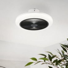 Eglo - LED Himmennettävä kattotuuletin LED/25,5W/230V musta + kauko-ohjaus
