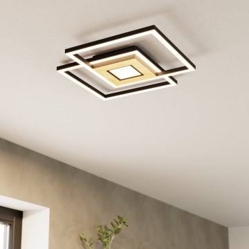 Eglo - LED-himmennettävä kattovalaisin 2xLED/17W/230V +LED/4,2W 2700-6500K + kaukosäädin