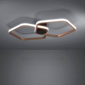 Eglo - LED himmennettävä kattovalaisin LED/20W/230V messinkinen + kaukosäädin