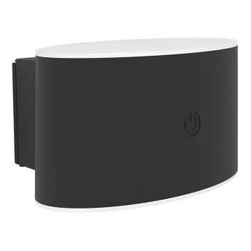 Eglo - LED himmennettävä ladattava kosketuskäyttöinen ulkoseinävalaisin LED/5W/5V 2000 mAh 3000/4000/6500K IP44 musta