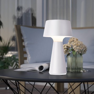 Eglo - LED-himmennettävä ladattava ulkokäyttöön tarkoitettu pöytälamppu LED/3W/5V 2200/3000/4000K 2000 mAh IP44 valkoinen