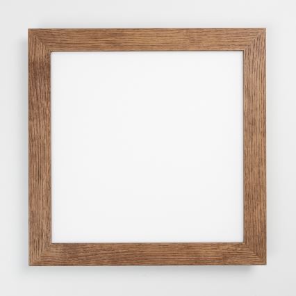 Eglo - LED himmennettävä pinta-asennettava valopaneeli POZZALLO WOOD LED/21W/230V 2700-6500K 49,5x49,5 cm tummanruskea + kaukosäädin