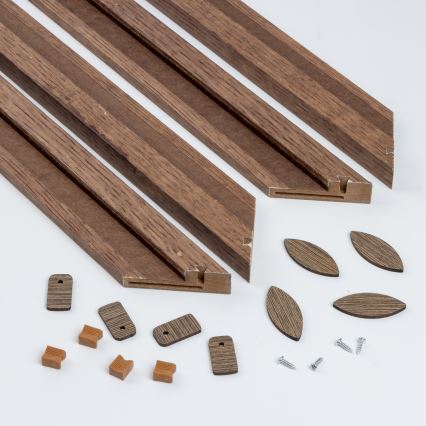 Eglo - LED himmennettävä pinta-asennettava valopaneeli POZZALLO WOOD LED/21W/230V 2700-6500K 49,5x49,5 cm tummanruskea + kaukosäädin