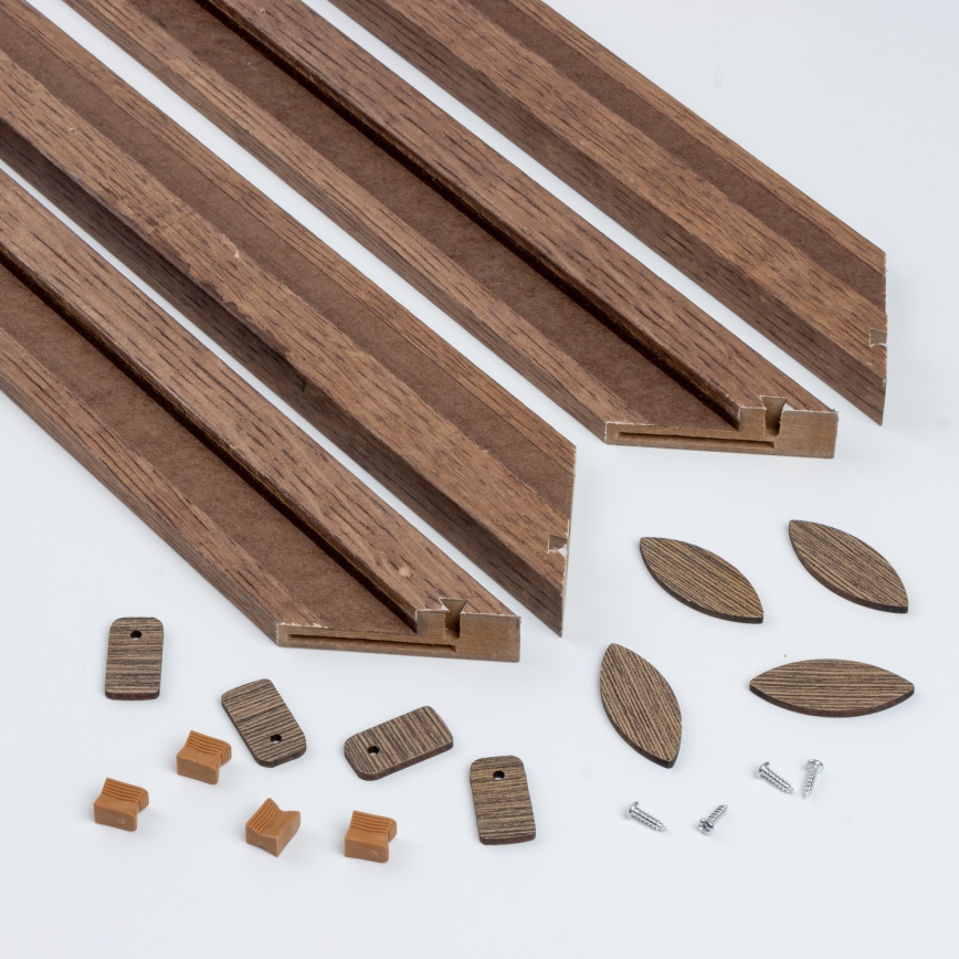 Eglo - LED himmennettävä pinta-asennettava valopaneeli POZZALLO WOOD LED/21W/230V 2700-6500K 49,5x49,5 cm tummanruskea + kaukosäädin