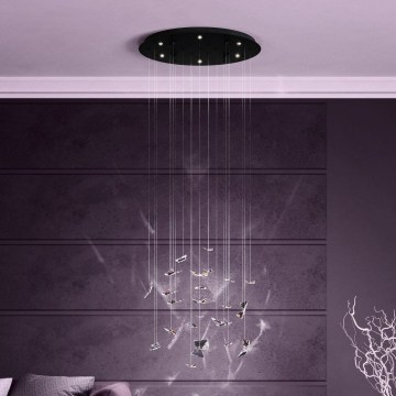 Eglo - LED Himmennettävä riippuvalaisin kaapelilla 6xLED/4,2W/230V musta/läpinäkyvä