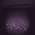 Eglo - LED himmennettävä riippuvalaisin vaijerilla 8xLED/4,2W/230V musta/läpinäkyvä