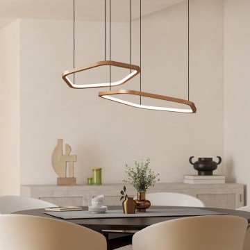 Eglo - LED-himmennettävä riippuvalaisin vaijerilla LED/30W/230V 2200-6500K messinki + kaukosäädin