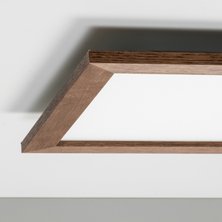 Eglo - LED himmennettävä pinta-asennettava paneeli SALOBRENA 2 WOOD LED/25W/230V 4000K 49,5x49,5 cm tummanruskea