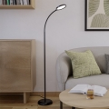 Eglo - LED himmennettävä taipuisa lattiavalaisin LED/5,5W/230V 2700/4000/6500K musta